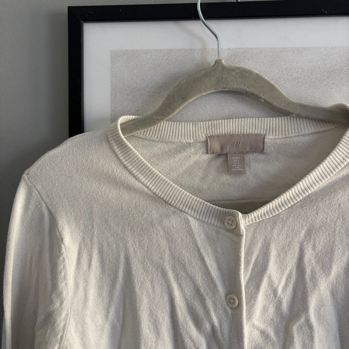 Vit kofta från H&M med knappar - 1