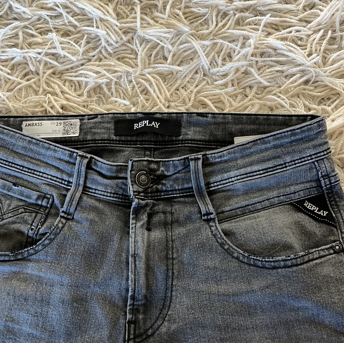 Replay Anbass grå slim jeans - 3