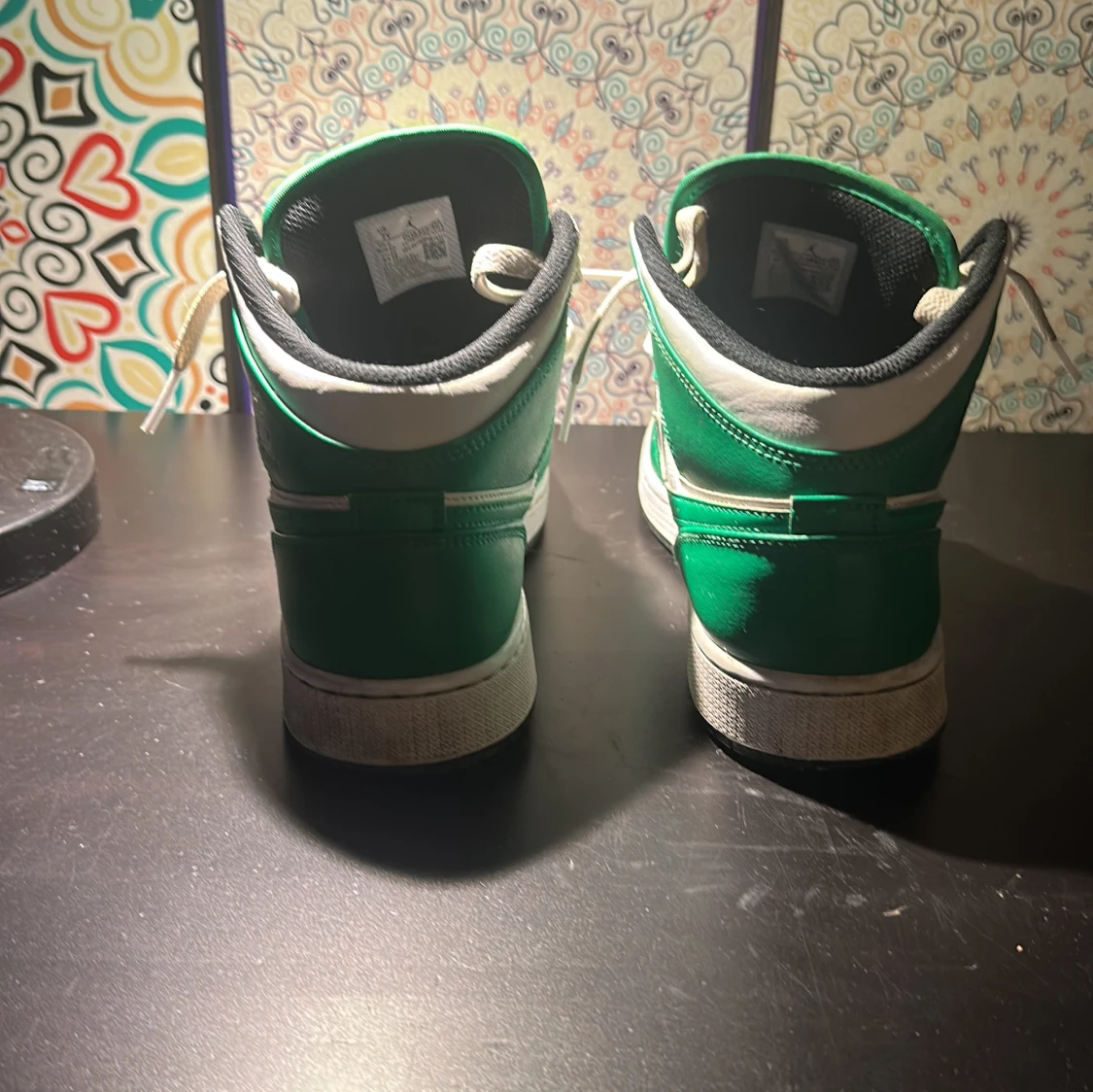 Nike Air Jordan 1 Mid Grön/Vit - 2