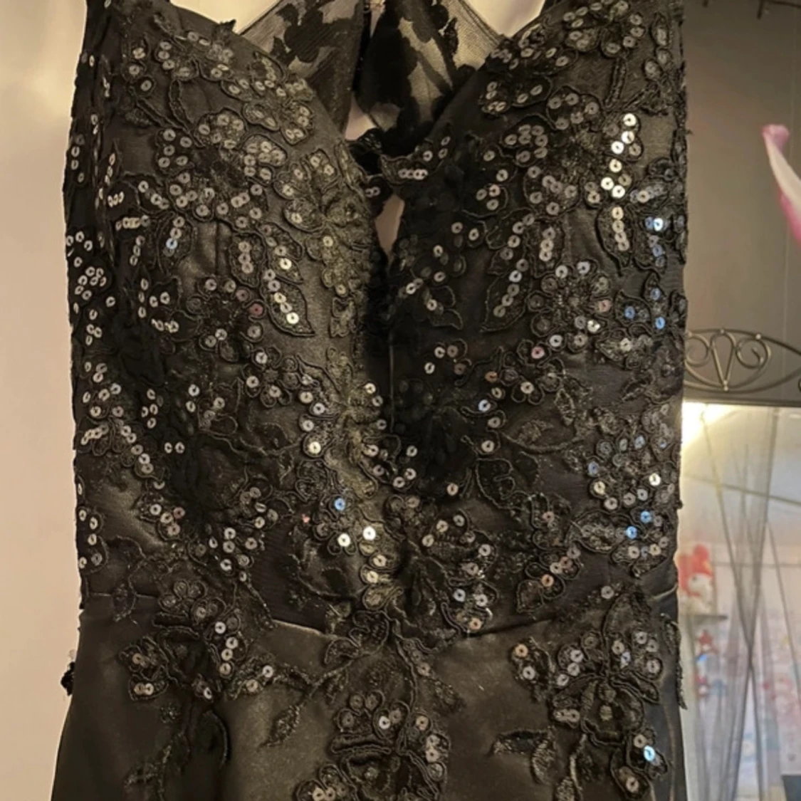 Svart, lång balklänning - 3