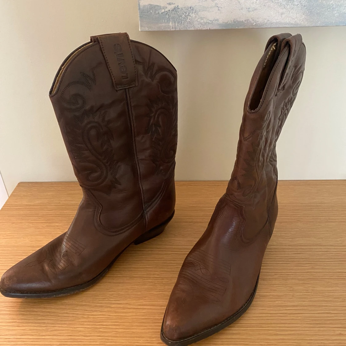 Bruna cowboy boots från Levi's - 4