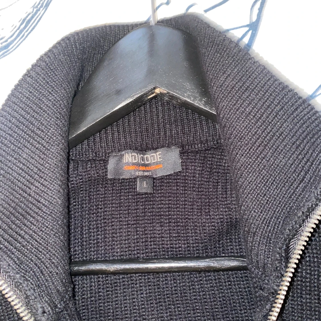 Svart stickad kofta från INDICODE - 2