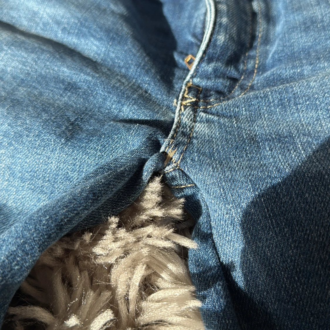 blå lågmidjade bootcut jeans - 2