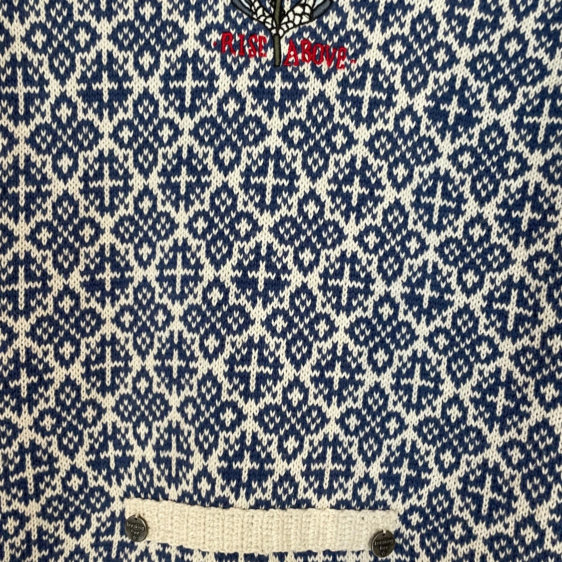 Blåvit stickad kofta Odd Molly - 2