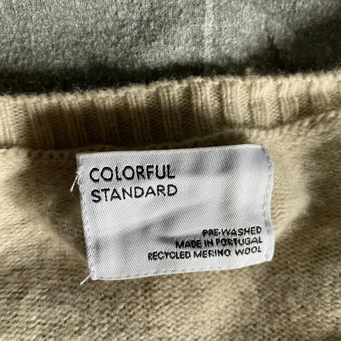 Beige merinoulltröja - 3