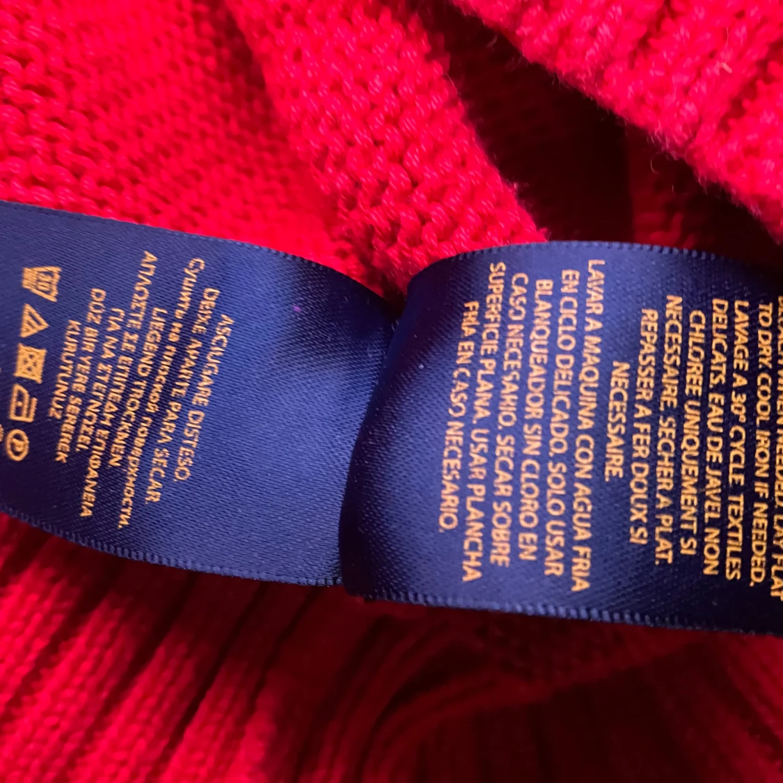 Röd stickad tröja med dragkedja från Polo Ralph Lauren - 2