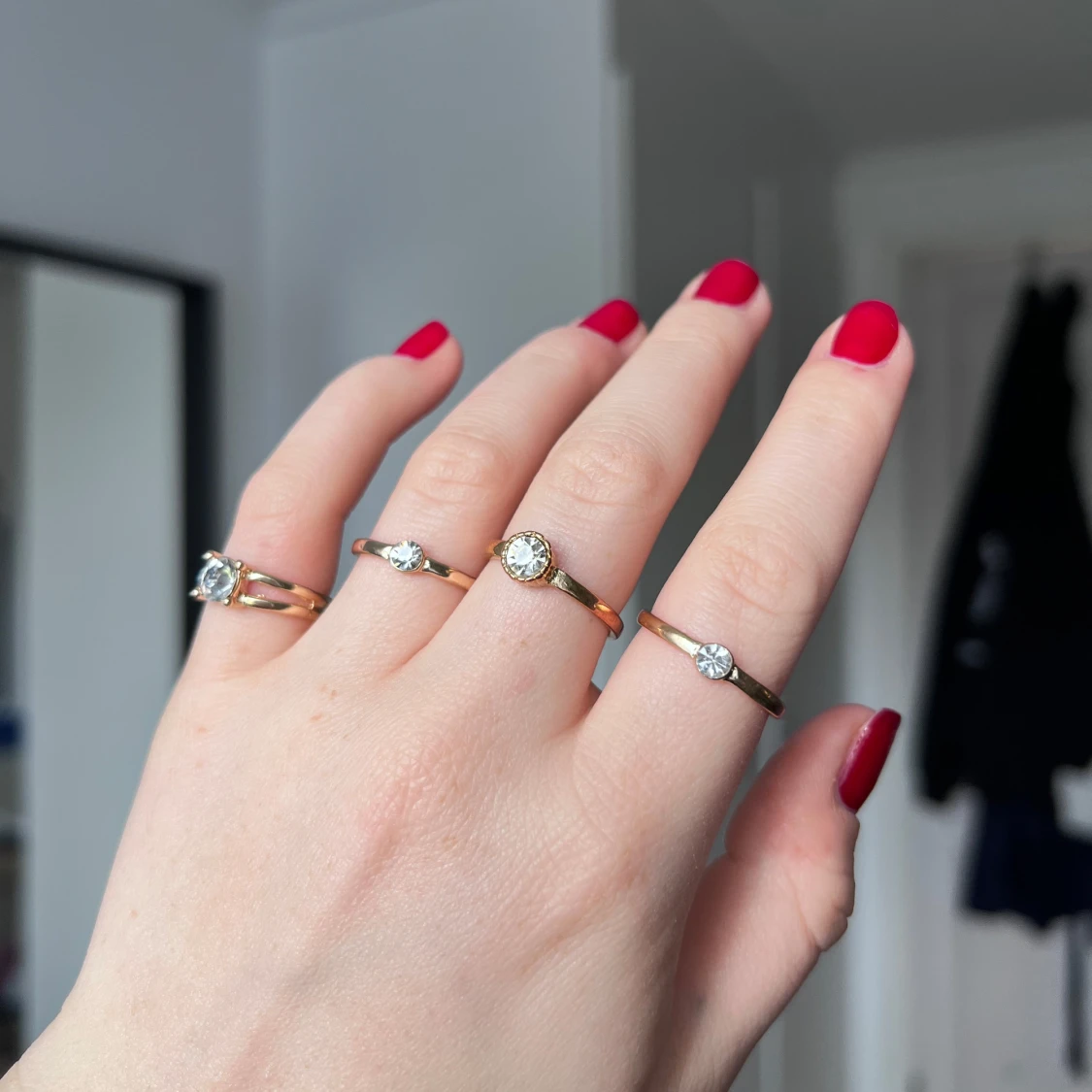 Sex ringar i guld- och silverfärg - 3