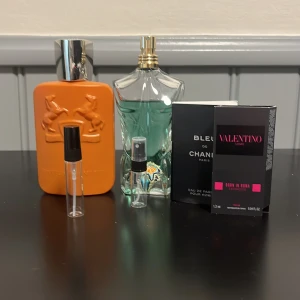 Parfym samples - PDM althair 5ml, 3ml JPG Paradise garden, 1,5ml Bleu de Chanel edp och 1,2ml valentino extradose (gratis)
