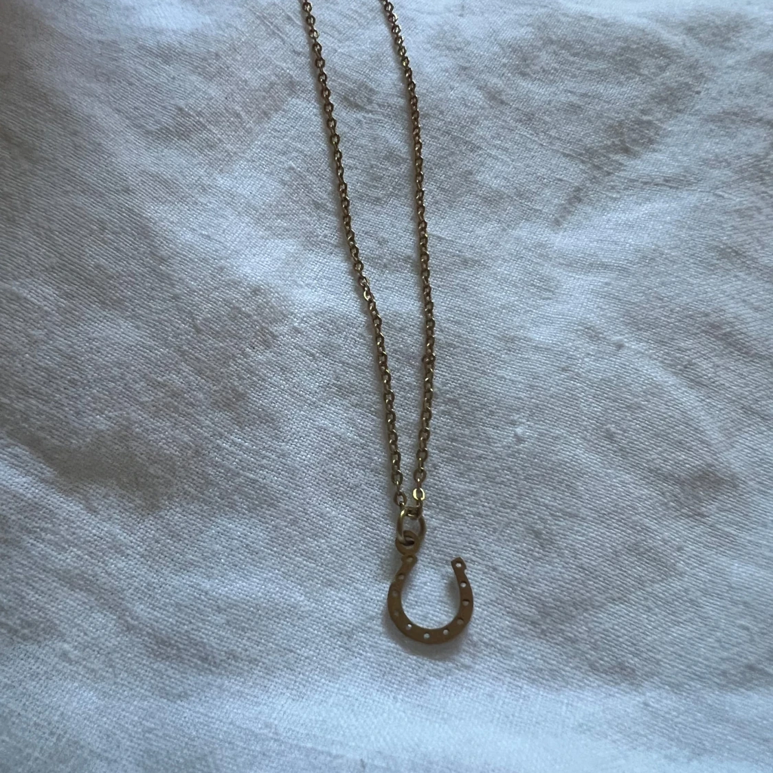 Guldigt halsband med en hästsko - 1