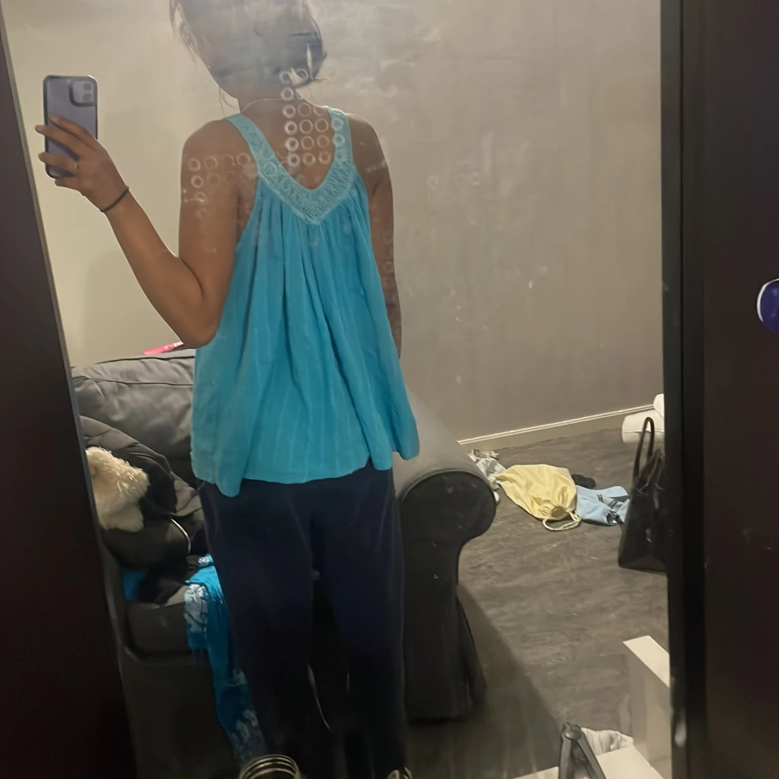 Turkos ärmlös linnetopp - 2