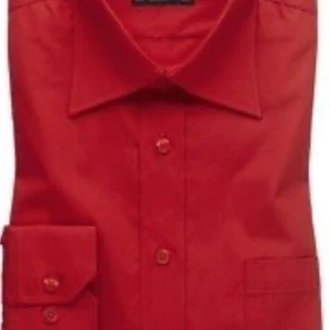 Röd skjorta med klassisk krage - Snygg röd skjorta med lång ärm. Strl S. Nypris  899kr. Använd endast en gång.. 