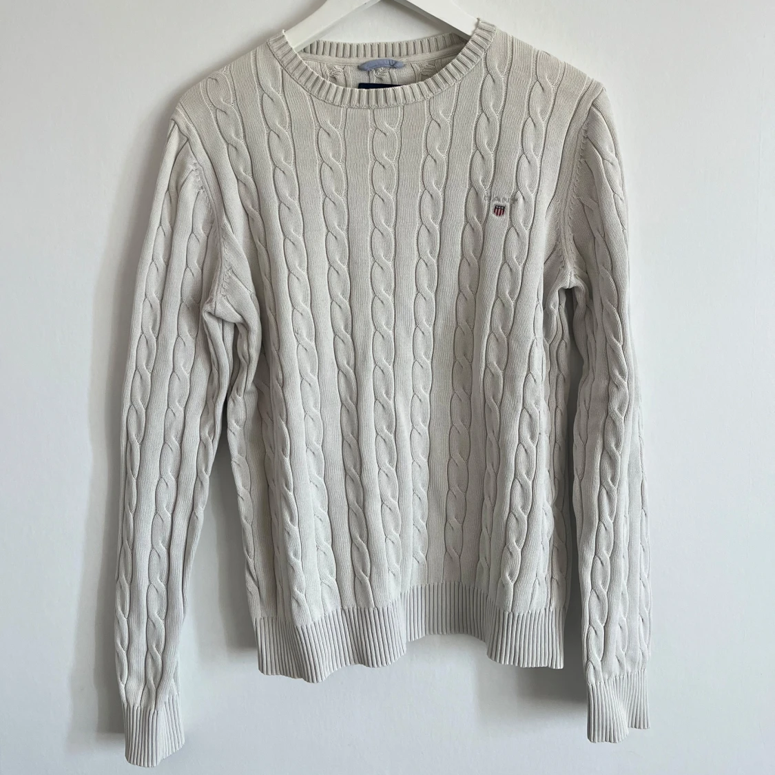 Gant stickad tröja vit 