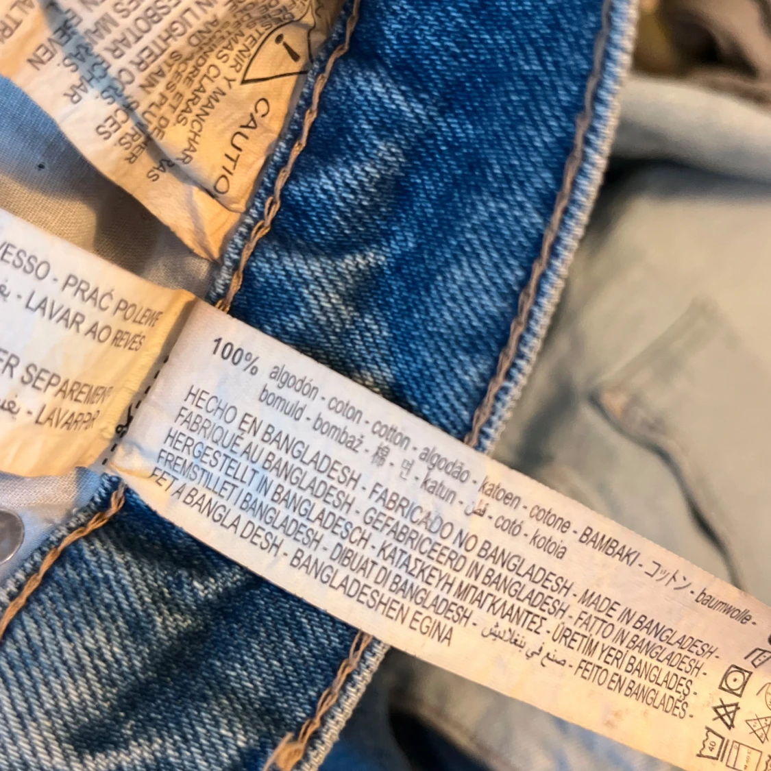 Blå jeansshorts från ZARA - 2