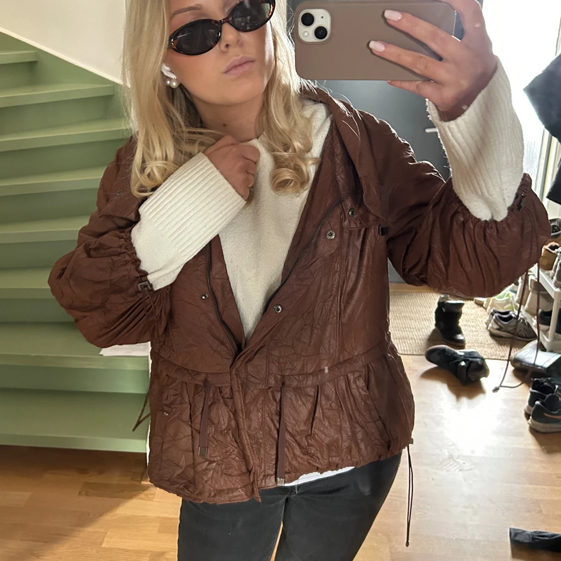 Jacka med trekvartsärmar