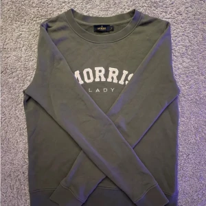 Grå sweatshirt från Morris - Säljer en stilren grå sweatshirt från Morris med texten 'Morris Lady' broderad på framsidan. Tröjan har långa ärmar och en rund halsringning. Perfekt för en avslappnad look.