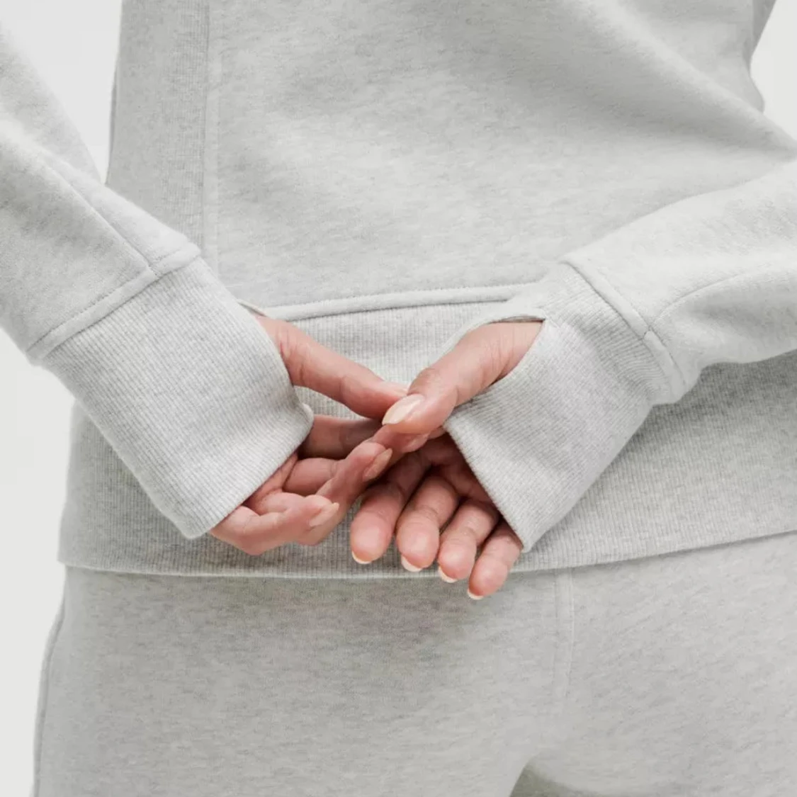 Ljusgrå zip hoodie från Lululemon - 2