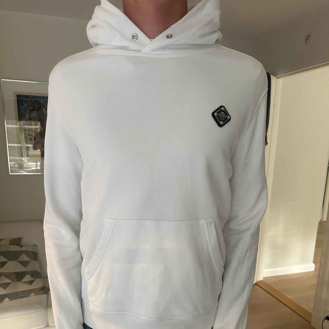 J.Linderberg Vit hoodie