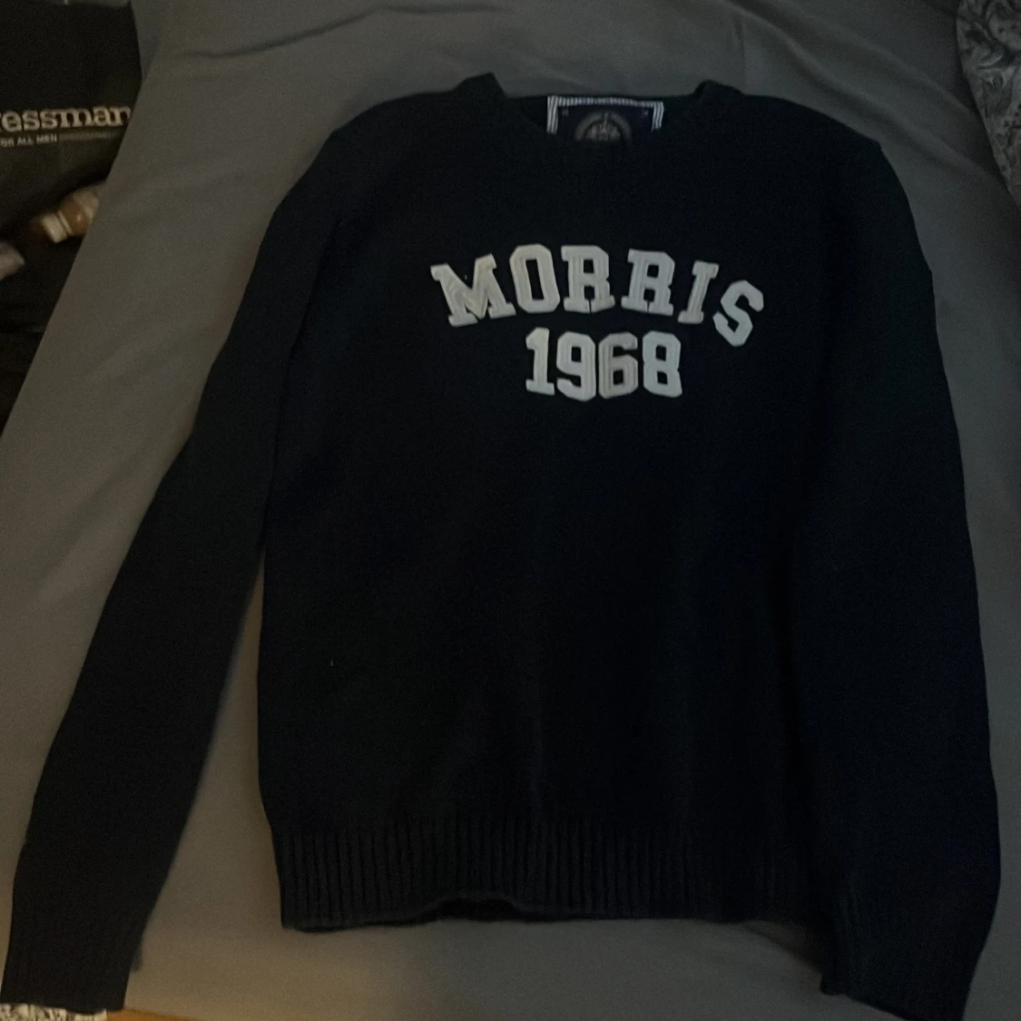 Svart stickad tröja Morris 1968