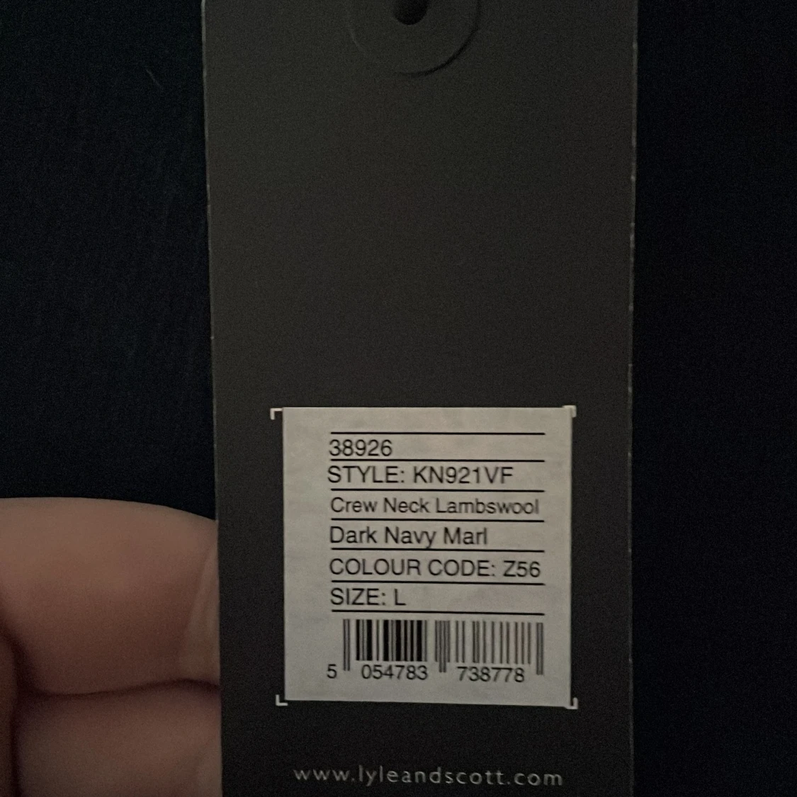 Mörkblå stickad tröja Lyle & Scott - 3