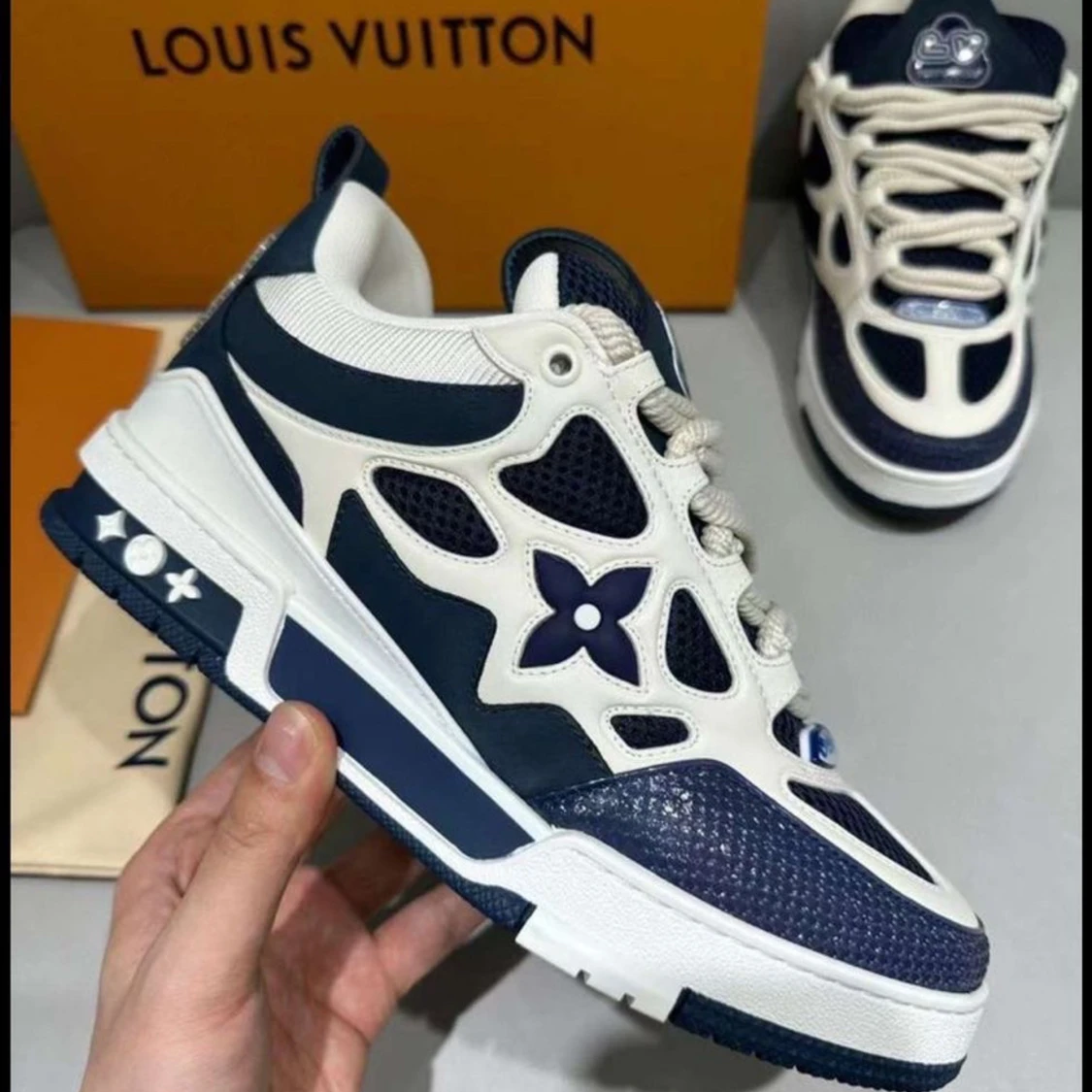 Louis Vuitton skates blå vita - 1