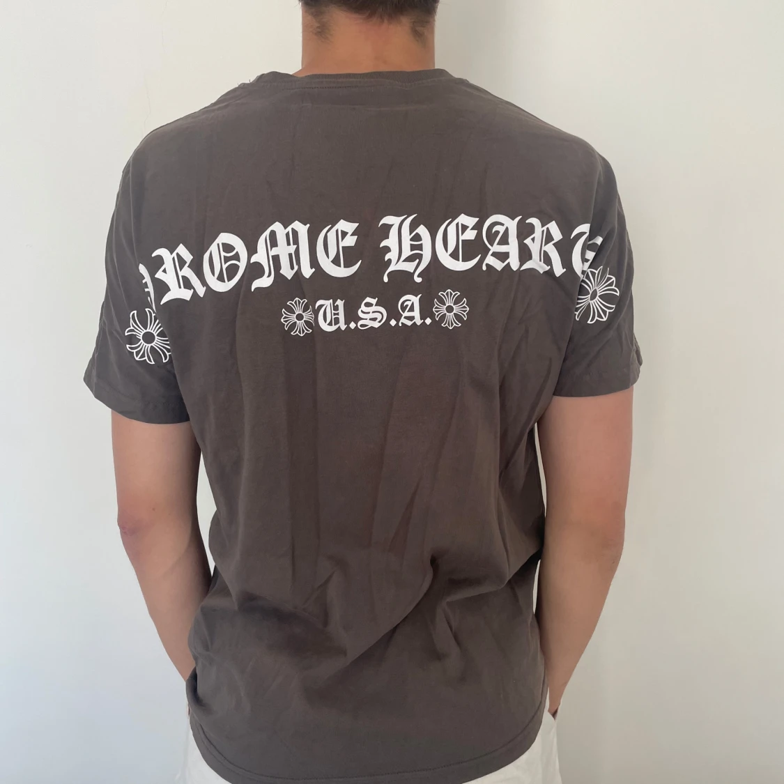 Brun Chrome Hearts t-shirt med tryck - 2