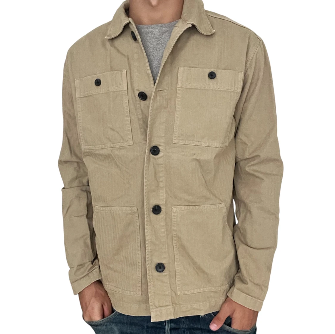 Beige overshirt från selected homme 