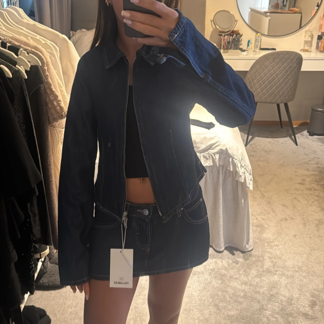 Denim kjol och jacka