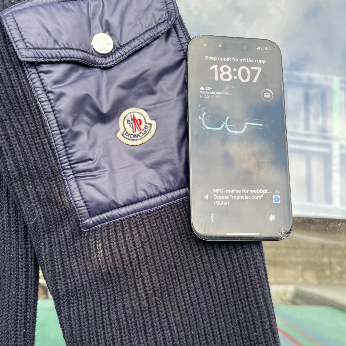 Mörkblå pufferjacka från Moncler S - 2