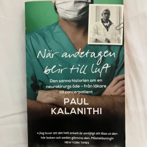 När andetagen blir till luft - En gripande och verklig berättelse om en ung neurokirurgs liv som vänds upp och ner när han får cancerbesked. Boken utforskar livets mening, drömmar och relationer när framtiden plötsligt blir osäker. Perfekt för dig som vill läsa om verkliga öden och starka känslor.
