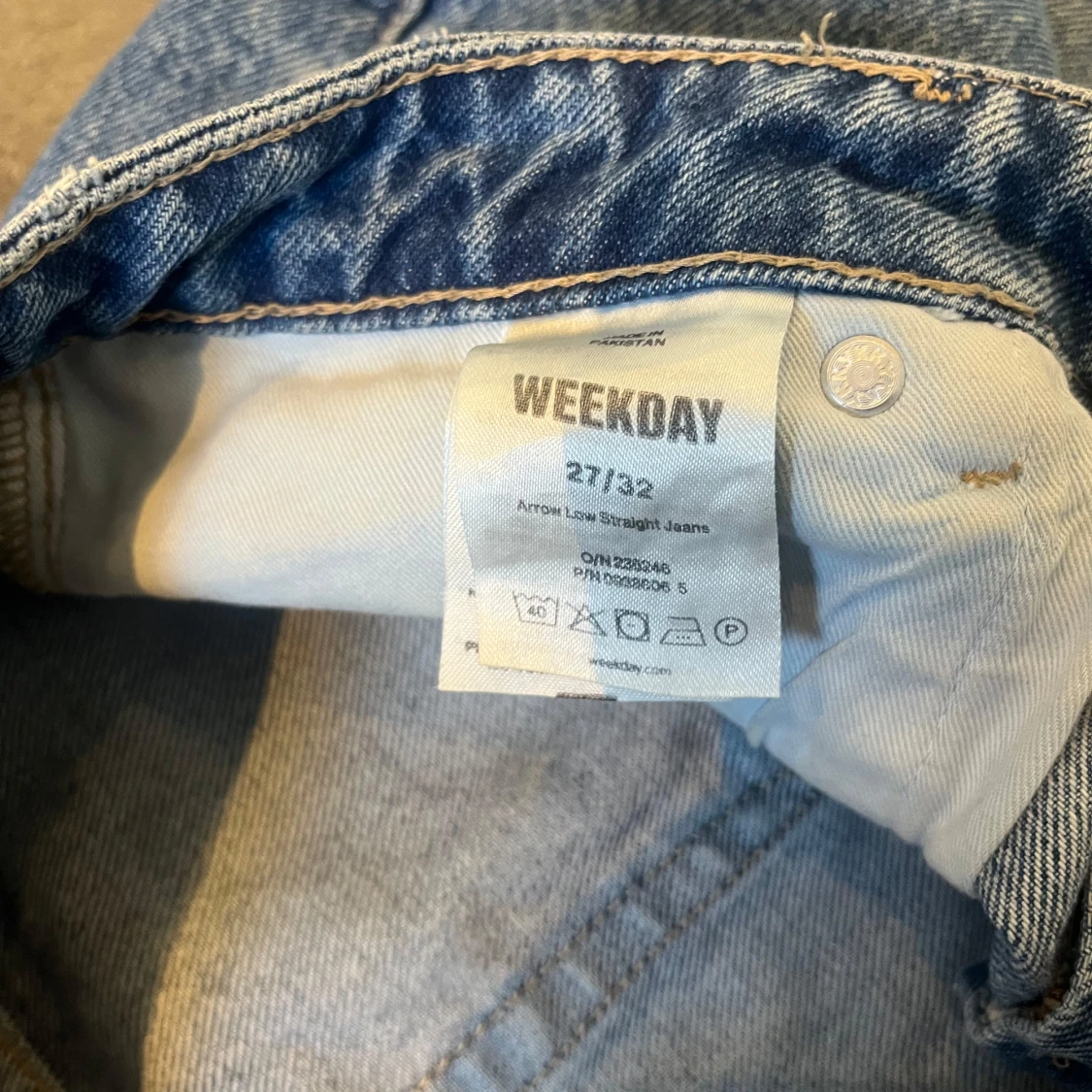 Weekday Arrow blå straight jeans 27/32 - 3