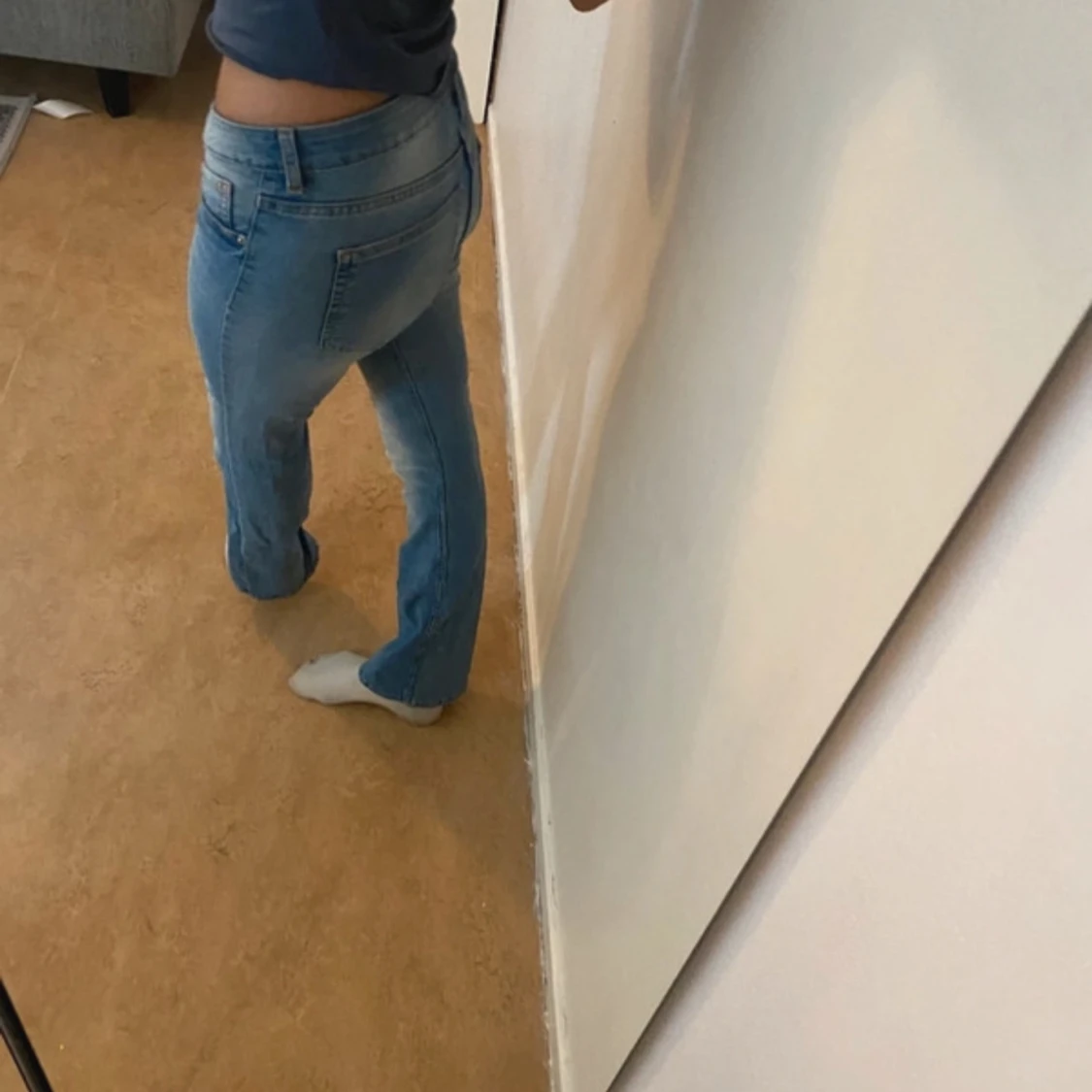 Blå jeans med bootcut - 2