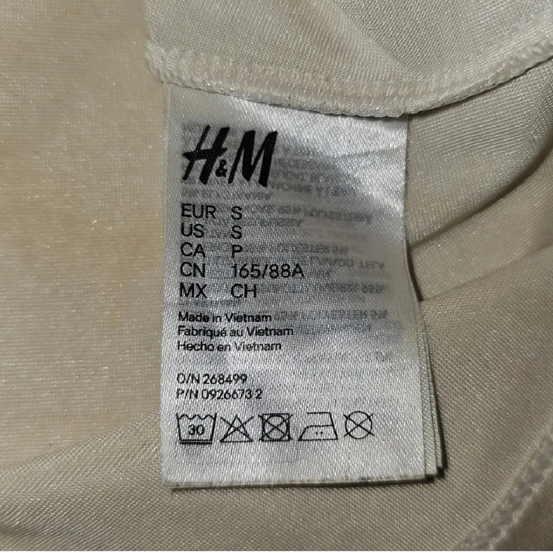 Champagnefärgad linnetopp från H&M - 2