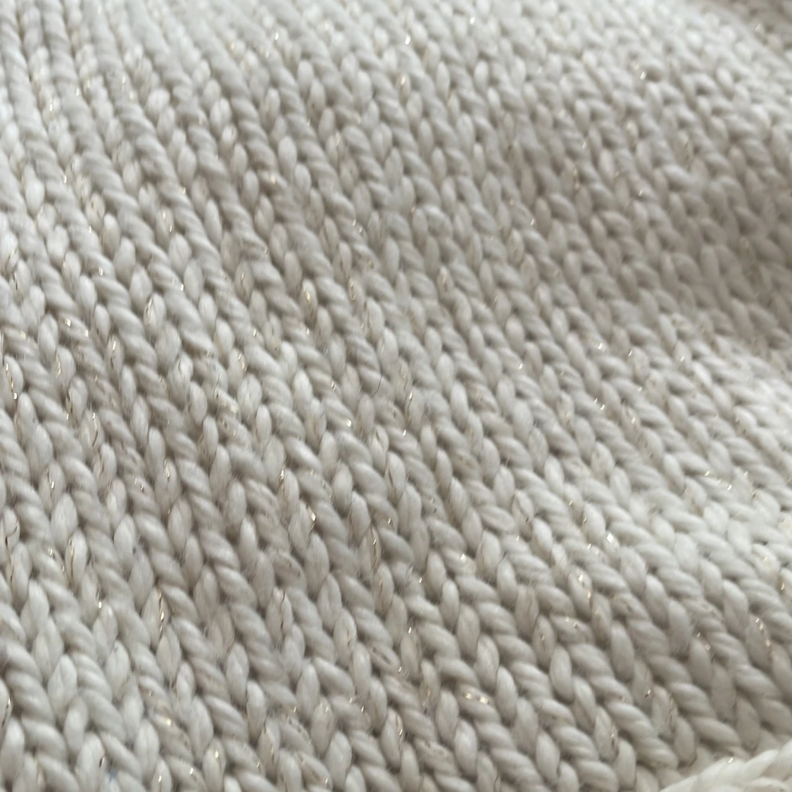 Beige stickad kofta  - 4