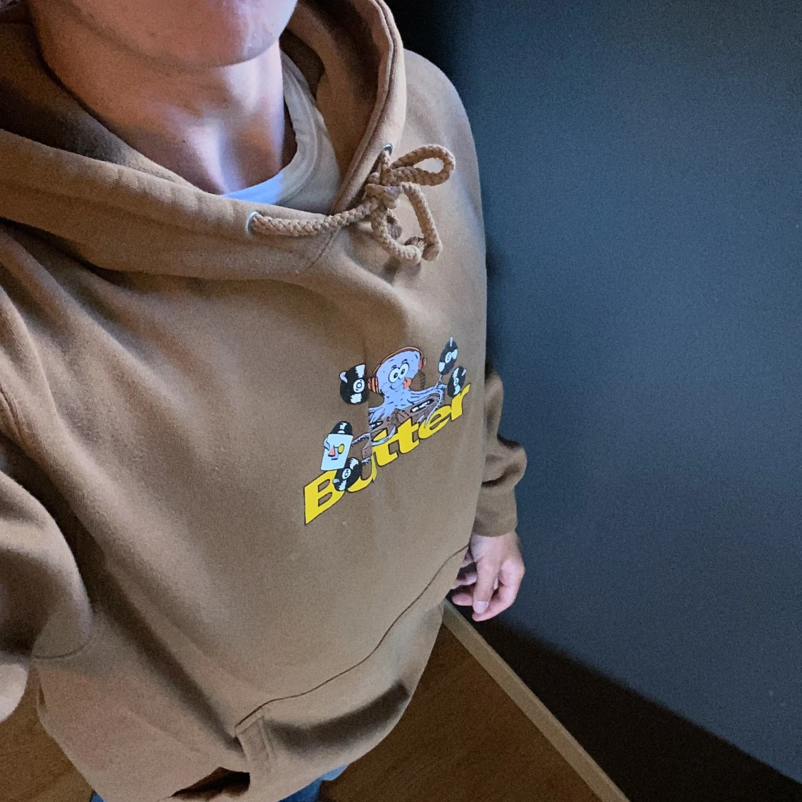 Brun Butter hoodie med tryck - 2
