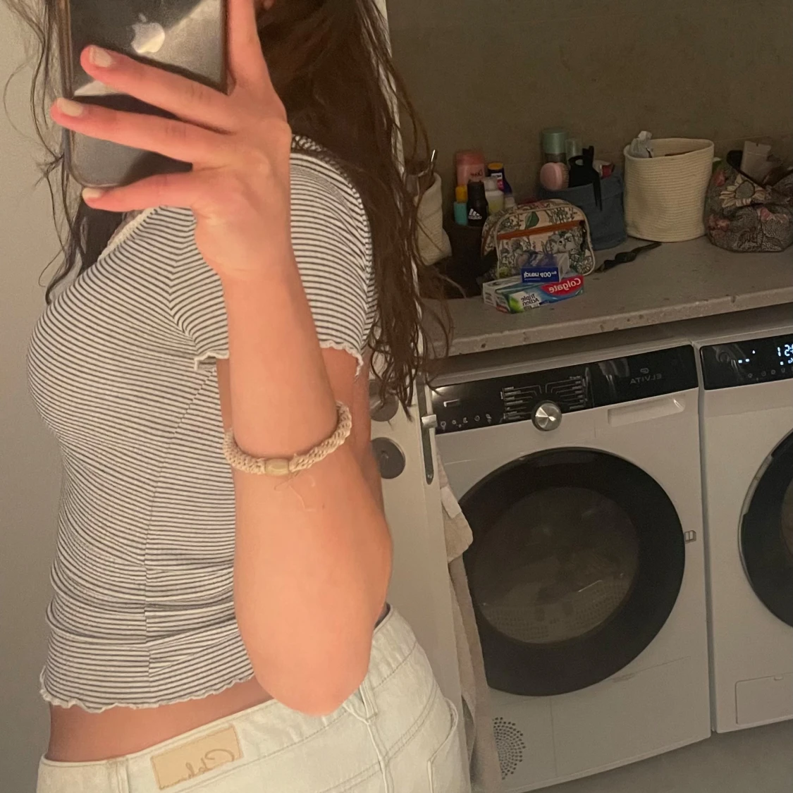 Vita jeansshorts - 1