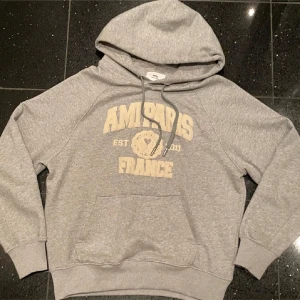 Grå hoodie från AMI Paris -  medium, grå, använd några gånger, fint skick