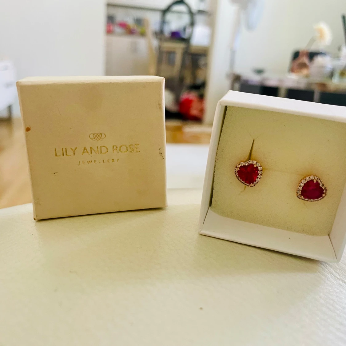 Hjärtformade örhängen Lily and Rose - 1