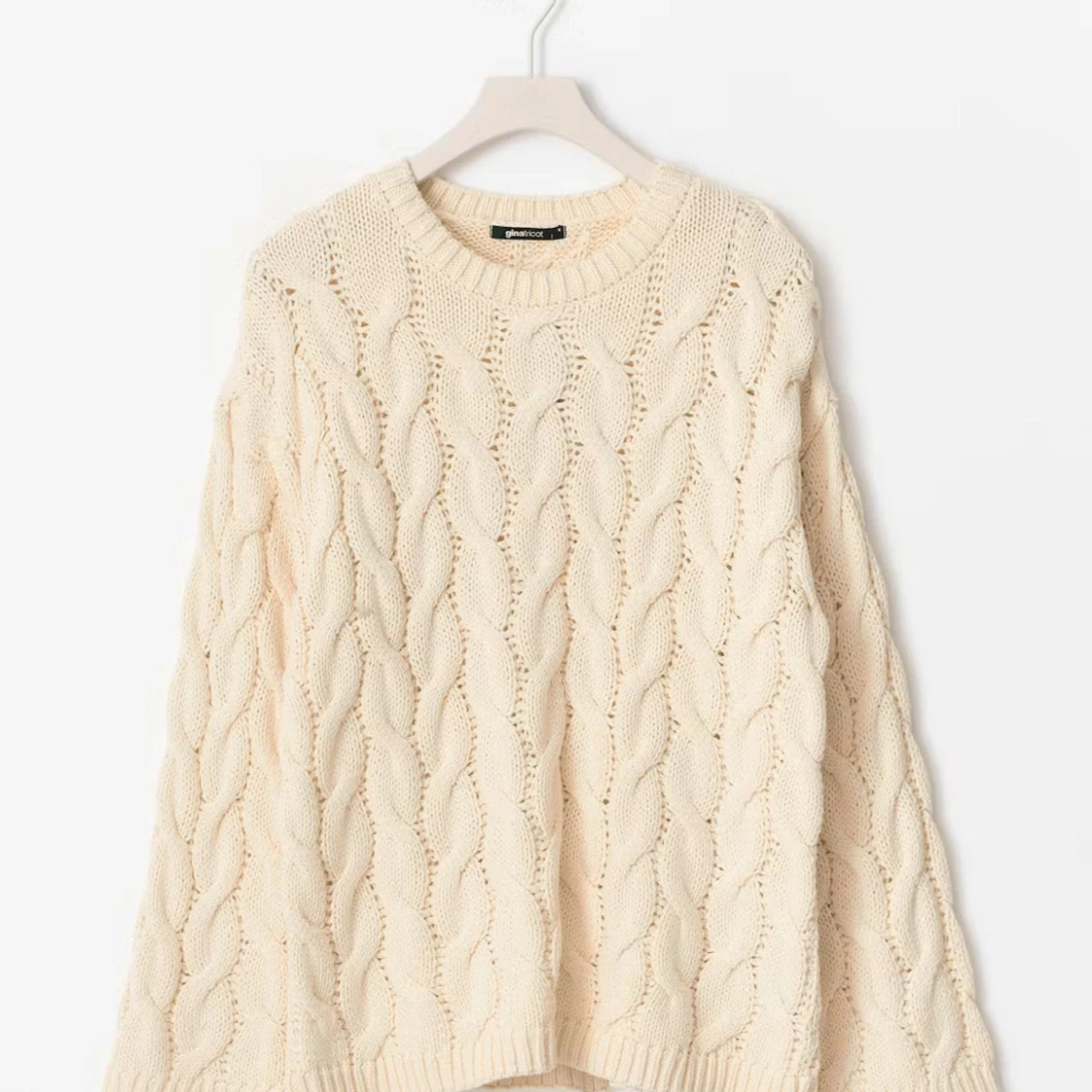 Gul Kabelstickad tröja från Gina Tricot - 3