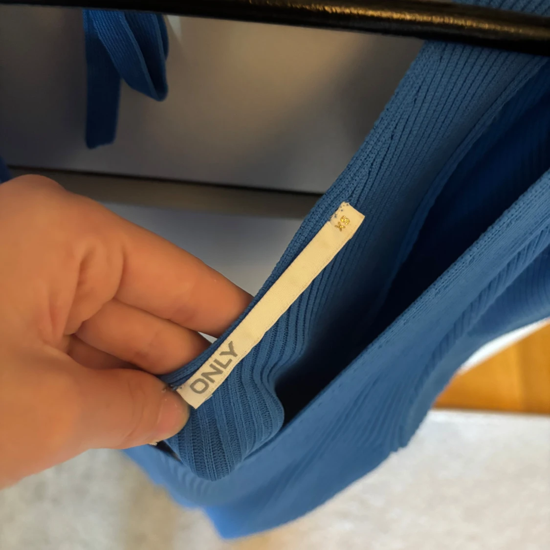 Blå ribbad klänning från ONLY - 1