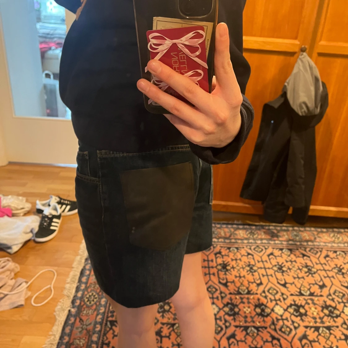 Mörkblå jeansshorts från Massimo Dutti - 1