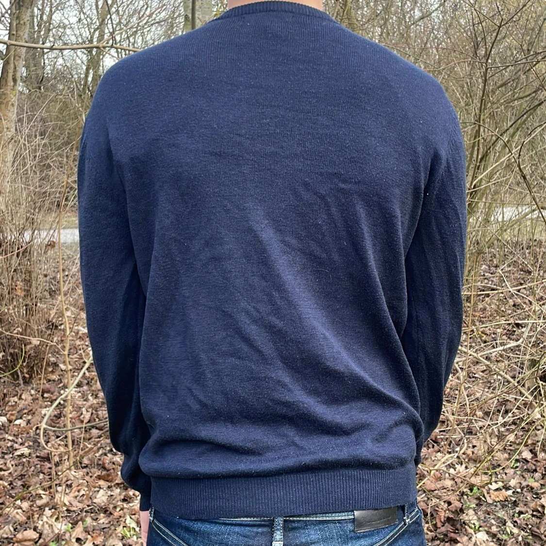 Mörkblå merinoulltröja från 157 - 2