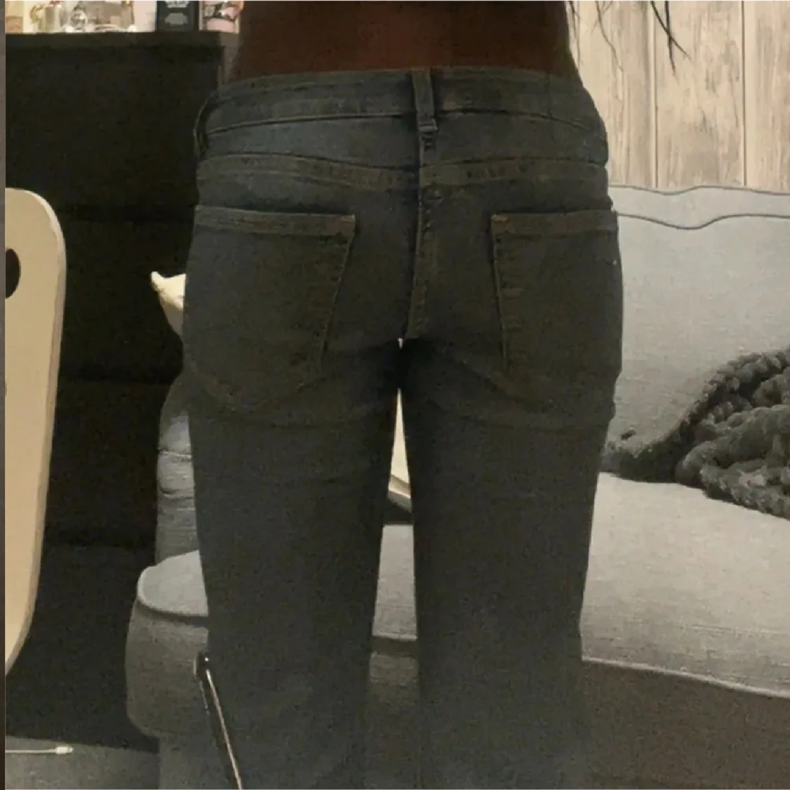 Blå bootcut jeans(för fri frakt kolla min profil!!!!!!) - 1