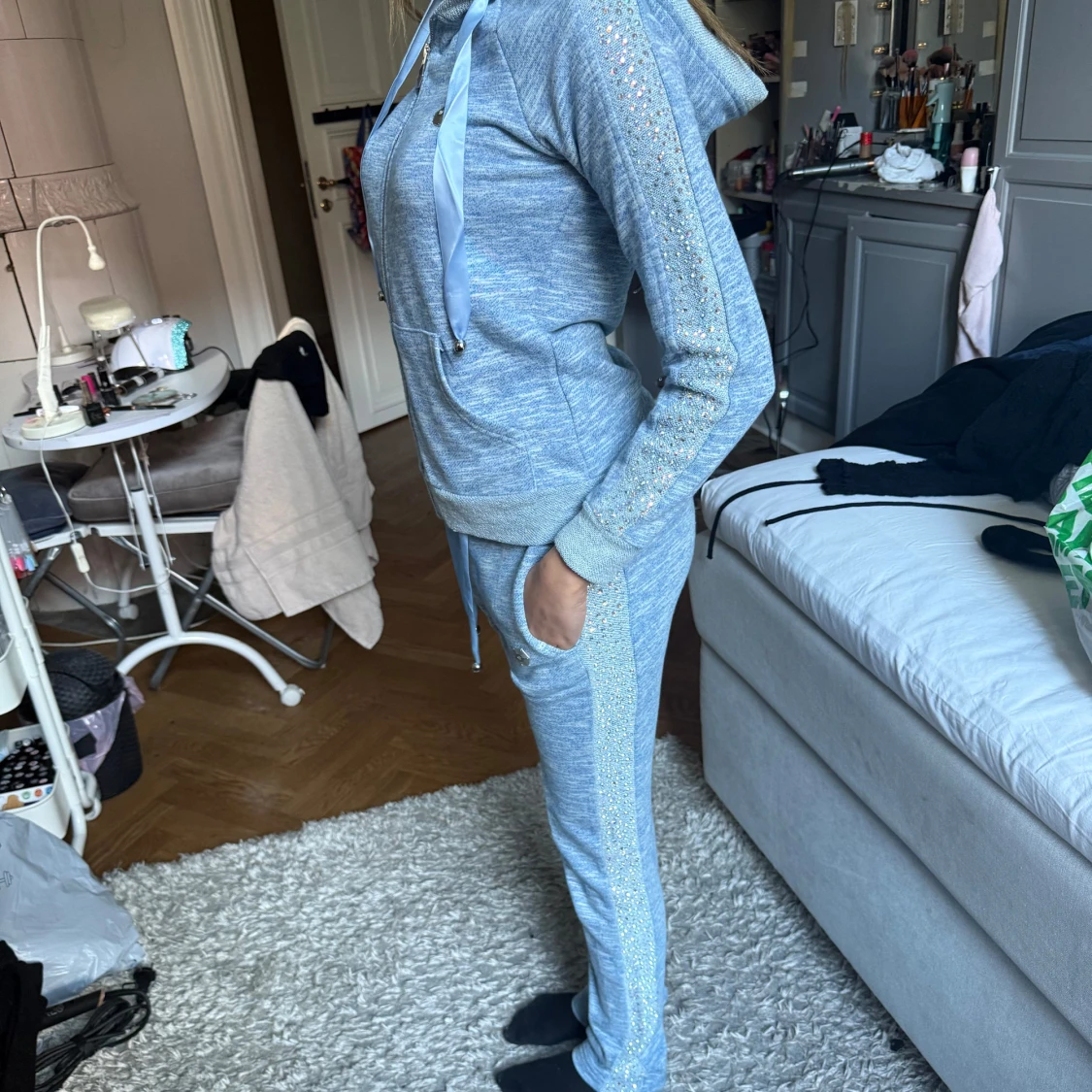 Snyggt philip plain sett i ljusblå - 1