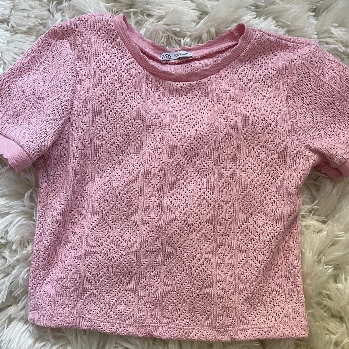 Rosa stickad topp från Zara - 1
