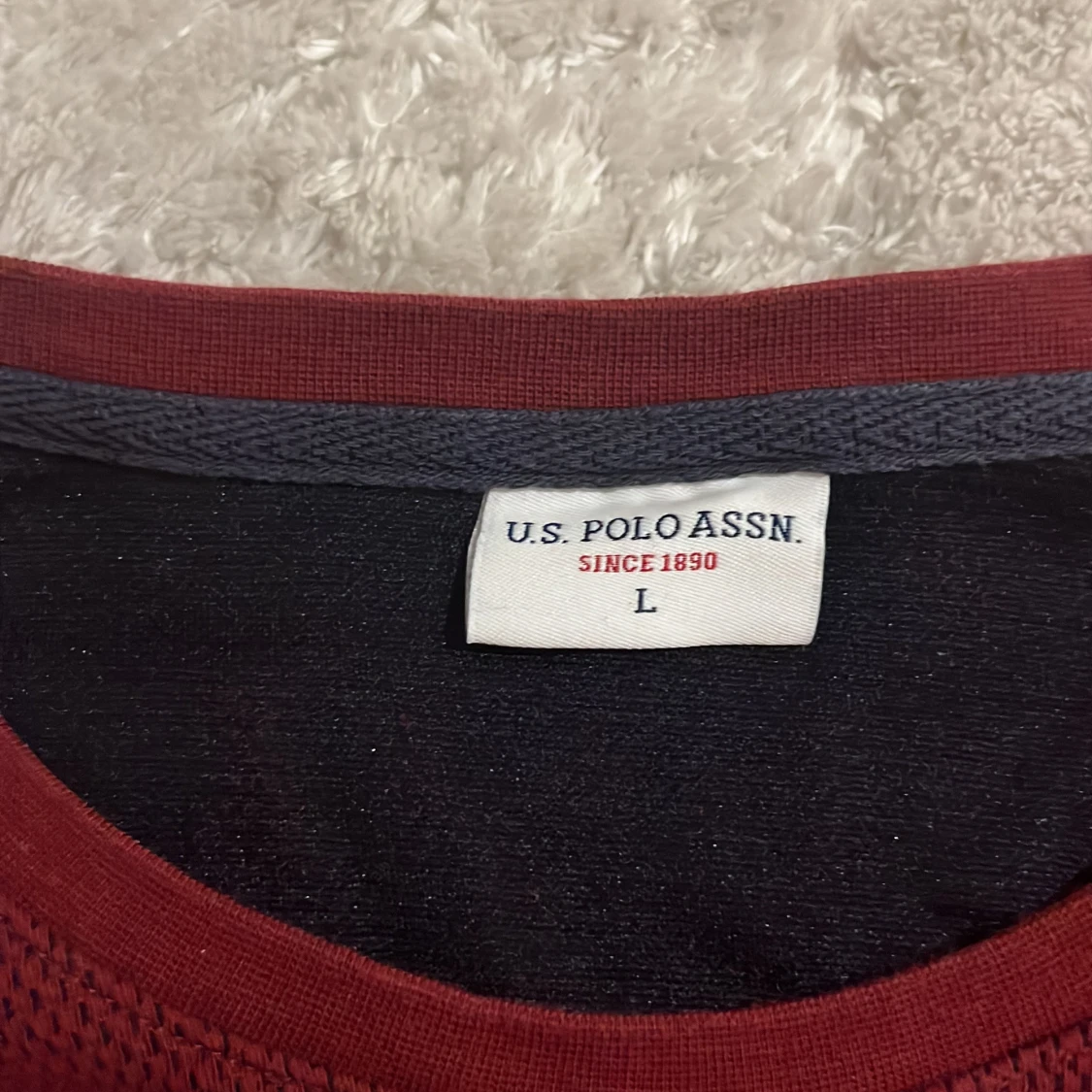 Vinröd sweatshirt från U.S. Polo Assn. - 2