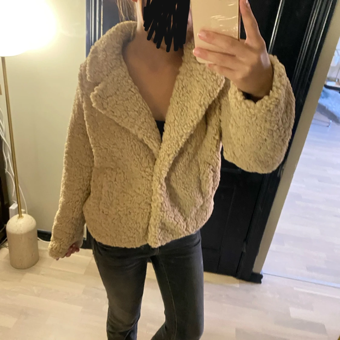 Beige teddyjacka från H&M - 2