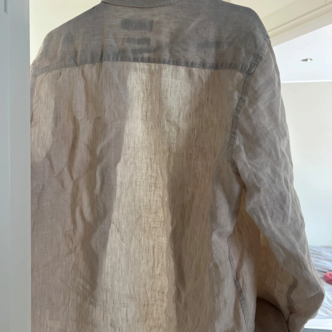 Morris Linné skjorta beige - 2