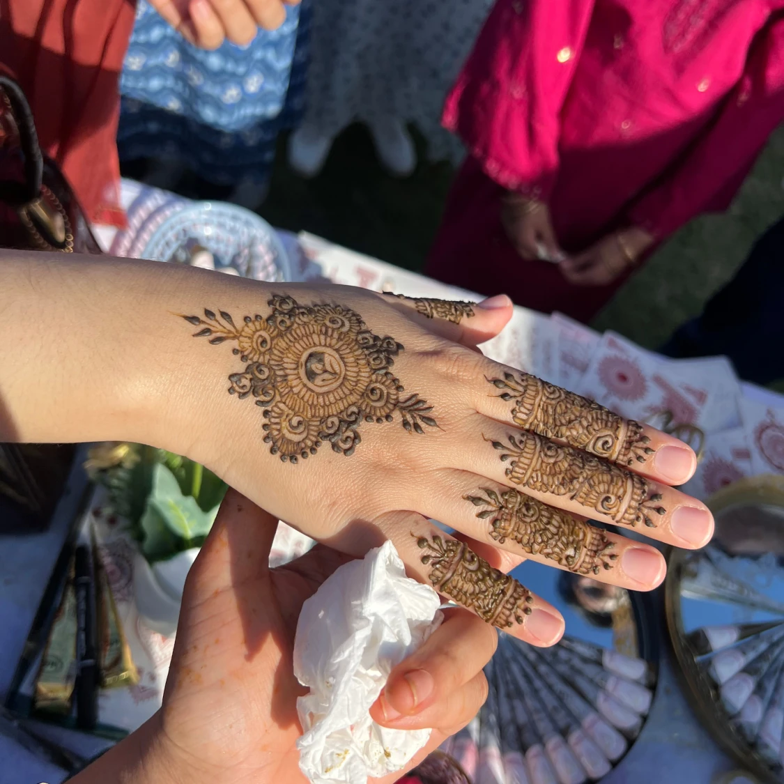 Henna handdesign med blommigt mönster - 1