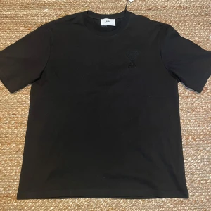 Svart t-shirt från Ami Paris - Svart t-shirt från Ami Paris med broderad logga. Aldrig använd pga att den var för stor passar medium men även large då den är lite oversize. Priset går att diskuteras. 