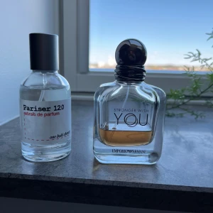 Obc Pariser 12.0 och Armani Stronger With You - Två väldigt goda parfymer som inte kommer till användning. Båda 50 ml från början. 